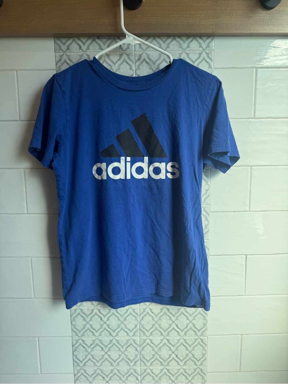 adidas Royal Blue Tee with Black Logo